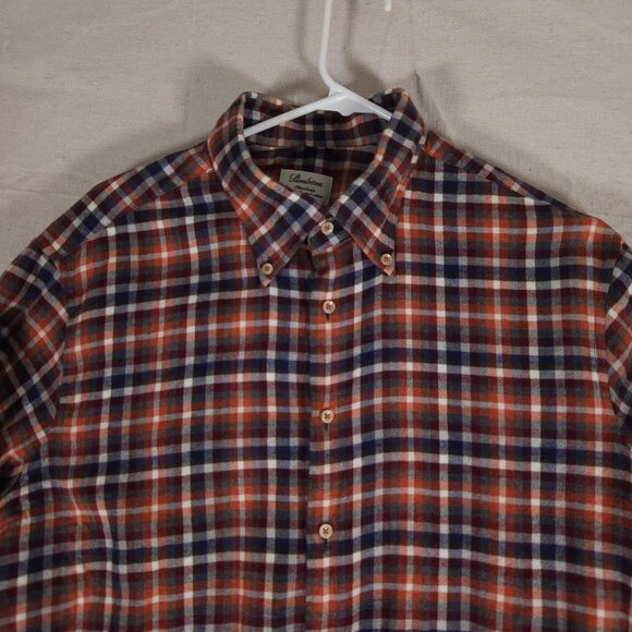 Stenstroms Flannel Button Shirt Mens XL Long Sleeve Plaid Fitted Body Soft - Picture 6 of 12
